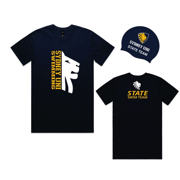 State Team - Ladies Tee + swim cap Thumbnail