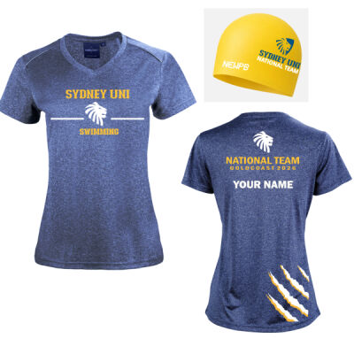 National Team - Ladies Tee + swim cap Thumbnail